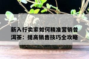 新入行卖家如何精准营销普洱茶：提高销售技巧全攻略