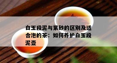 白玉段泥与紫砂的区别及适合泡的茶：如何养护白玉段泥壶