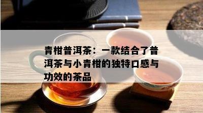 青柑普洱茶：一款结合了普洱茶与小青柑的独特口感与功效的茶品