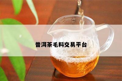 普洱茶毛料交易平台