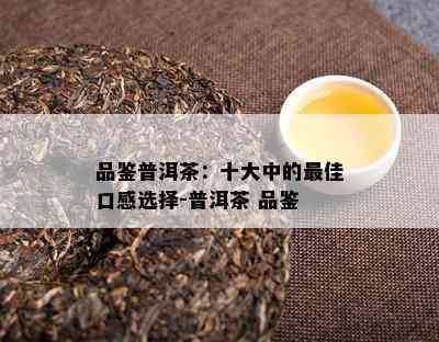 品鉴普洱茶：十大中的更佳口感选择-普洱茶 品鉴