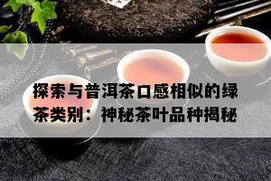 探索与普洱茶口感相似的绿茶类别：神秘茶叶品种揭秘