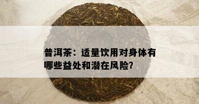 普洱茶：适量饮用对身体有哪些益处和潜在风险？