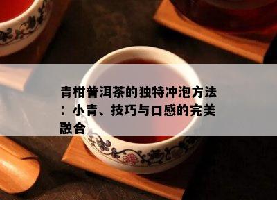 青柑普洱茶的独特冲泡方法：小青、技巧与口感的完美融合