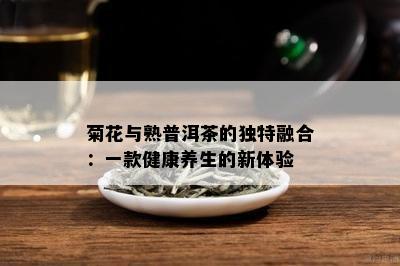 菊花与熟普洱茶的独特融合：一款健康养生的新体验