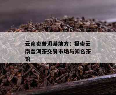 云南卖普洱茶地方：探索云南普洱茶交易市场与知名茶馆