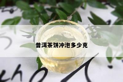 普洱茶饼冲泡多少克