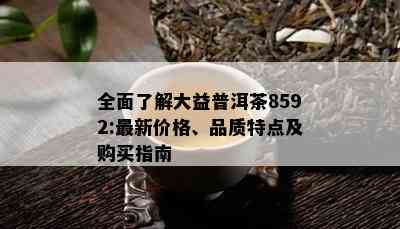 全面了解大益普洱茶8592:最新价格、品质特点及购买指南