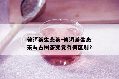 普洱茶生态茶-普洱茶生态茶与古树茶究竟有何区别?