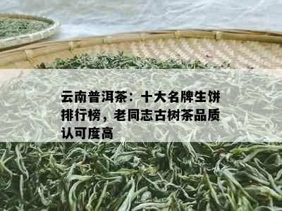 云南普洱茶：十大名牌生饼排行榜，老同志古树茶品质认可度高