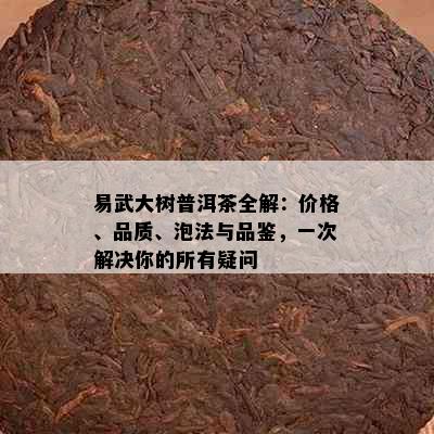 易武大树普洱茶全解：价格、品质、泡法与品鉴，一次解决你的所有疑问