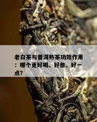 老白茶与普洱熟茶功效作用：哪个更好喝、好些、好一点？