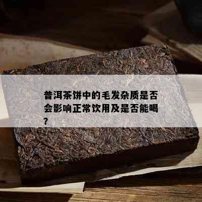 普洱茶饼中的毛发杂质是否会影响正常饮用及是否能喝？