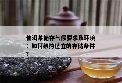 普洱茶储存气候要求及环境：如何维持适宜的存储条件？