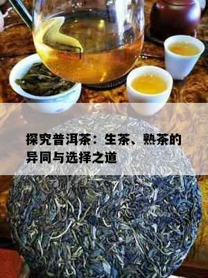 探究普洱茶：生茶、熟茶的异同与选择之道