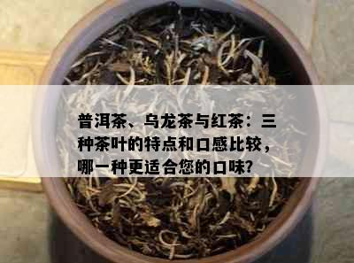 普洱茶、乌龙茶与红茶：三种茶叶的特点和口感比较，哪一种更适合您的口味？