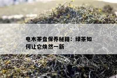 电木茶盘保养秘籍：绿茶如何让它焕然一新