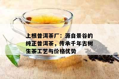 上根普洱茶厂：源自景谷的纯正普洱茶，传承千年古树生茶工艺与价格优势