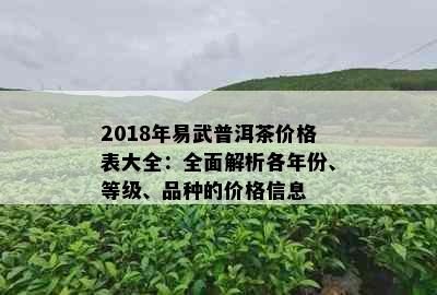 2018年易武普洱茶价格表大全：全面解析各年份、等级、品种的价格信息