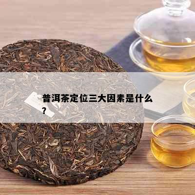 普洱茶定位三大因素是什么？