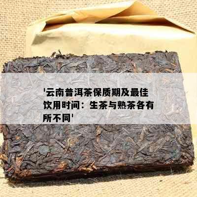 '云南普洱茶保质期及更佳饮用时间：生茶与熟茶各有所不同'