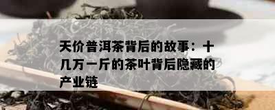 天价普洱茶背后的故事：十几万一斤的茶叶背后隐藏的产业链