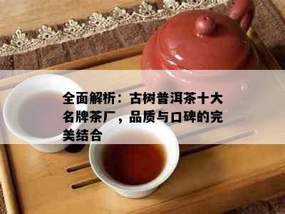 全面解析：古树普洱茶十大名牌茶厂，品质与口碑的完美结合