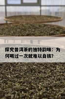 探究普洱茶的独特韵味：为何喝过一次就难以自拔？