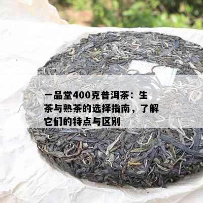 一品堂400克普洱茶：生茶与熟茶的选择指南，了解它们的特点与区别