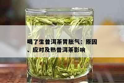 喝了生普洱茶胃胀气：原因、应对及熟普洱茶影响