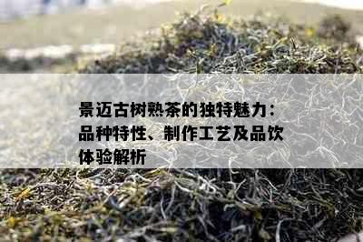 景迈古树熟茶的独特魅力：品种特性、制作工艺及品饮体验解析