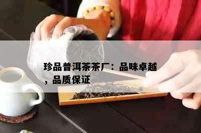 珍品普洱茶茶厂：品味卓越，品质保证