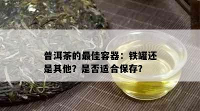 普洱茶的更佳容器：铁罐还是其他？是否适合保存？