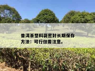 普洱茶塑料袋密封长期保存方法：可行但需注意。