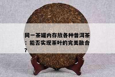 同一茶罐内存放各种普洱茶：能否实现茶叶的完美融合？