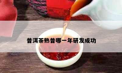 普洱茶熟普哪一年研发成功