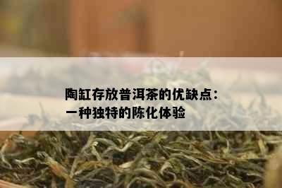 陶缸存放普洱茶的优缺点：一种独特的陈化体验