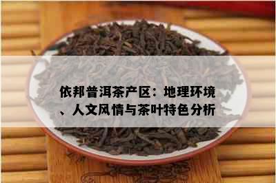 依邦普洱茶产区：地理环境、人文风情与茶叶特色分析