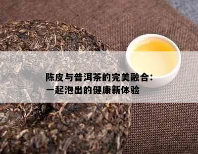 陈皮与普洱茶的完美融合：一起泡出的健康新体验