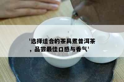 '选择适合的茶具煮普洱茶，品尝更佳口感与香气'