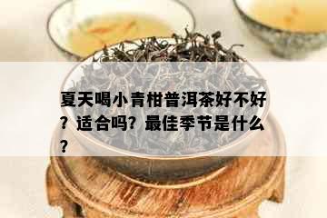 夏天喝小青柑普洱茶好不好？适合吗？更佳季节是什么？