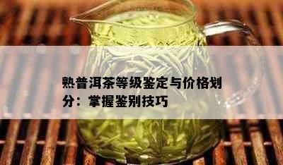 熟普洱茶等级鉴定与价格划分：掌握鉴别技巧