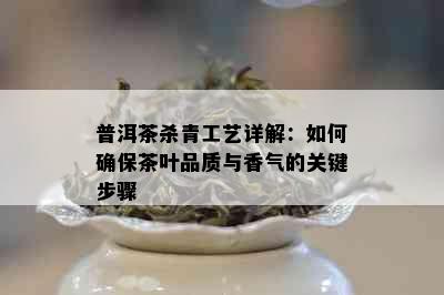 普洱茶杀青工艺详解：如何确保茶叶品质与香气的关键步骤