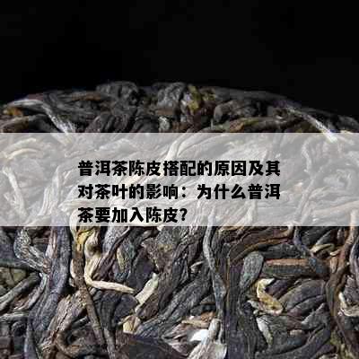 普洱茶陈皮搭配的原因及其对茶叶的影响：为什么普洱茶要加入陈皮？