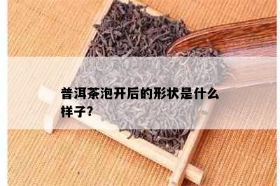 普洱茶泡开后的形状是什么样子？