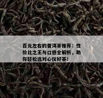 百元左右的普洱茶推荐：性价比之王与口感全解析，助你轻松选对心仪好茶！