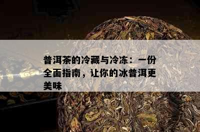 普洱茶的冷藏与冷冻：一份全面指南，让你的冰普洱更美味