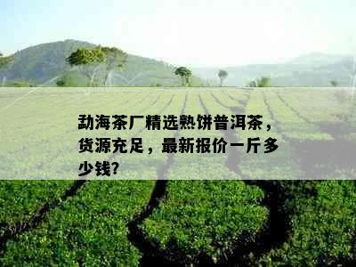 勐海茶厂精选熟饼普洱茶，货源充足，最新报价一斤多少钱？