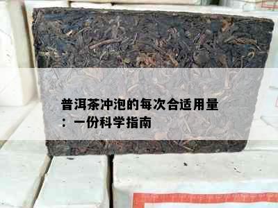 普洱茶冲泡的每次合适用量：一份科学指南