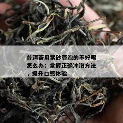 普洱茶用紫砂壶泡的不好喝怎么办：掌握正确冲泡方法，提升口感体验